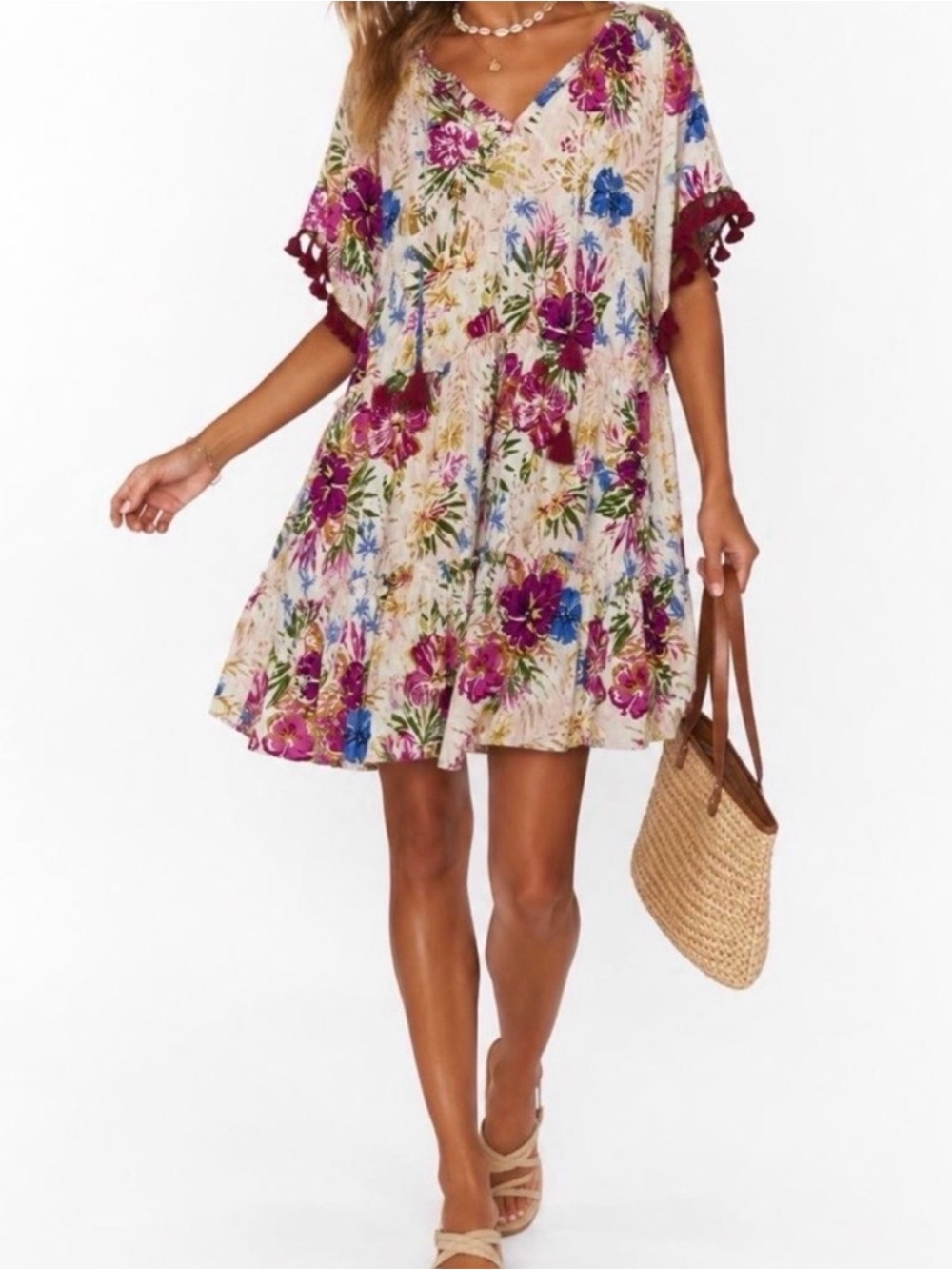 Matilda Jane Enchanted Garden Aloha Palm Swing Dress. Size L